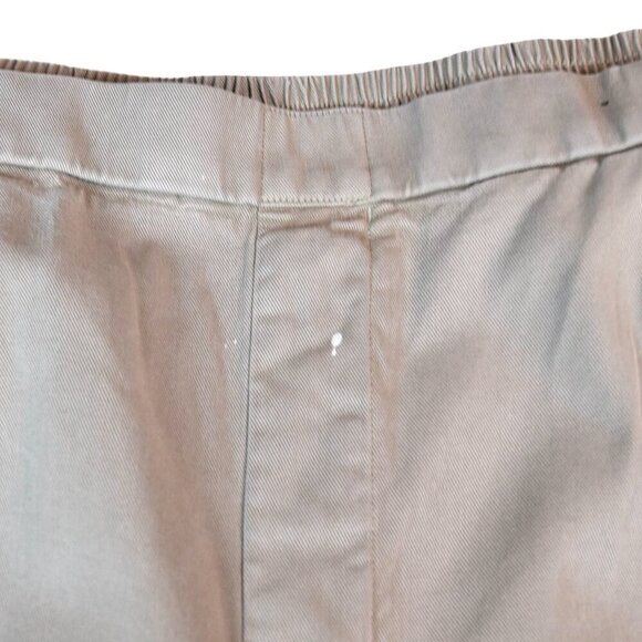 COS XL Relaxed Fit Tapered Pants Tan Cotton Lyocell Elastic Waist Minimal *Flaw* - Picture 9 of 10